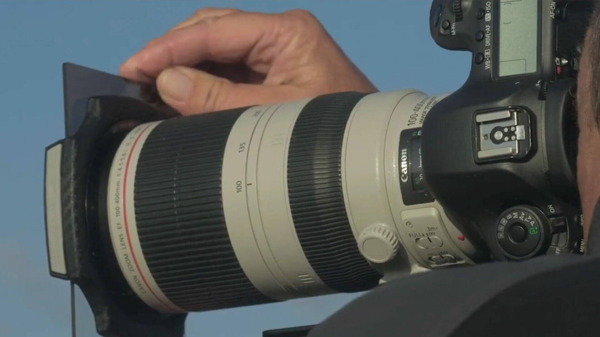 David Noton uses an ND grad on a panoramic lens